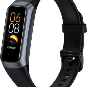 Fitness Tracker with Step Counter/Calories/Stopwatch, Activity Tracker, Health Tracker with Heart Rate Monitor, Sleep Tracker,1.10''AMOLED Touch Color Screen, Pedometer Watch for Women Men